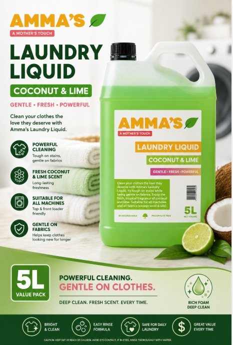 Amma’s Coconut & Lime Laundry Liquid
